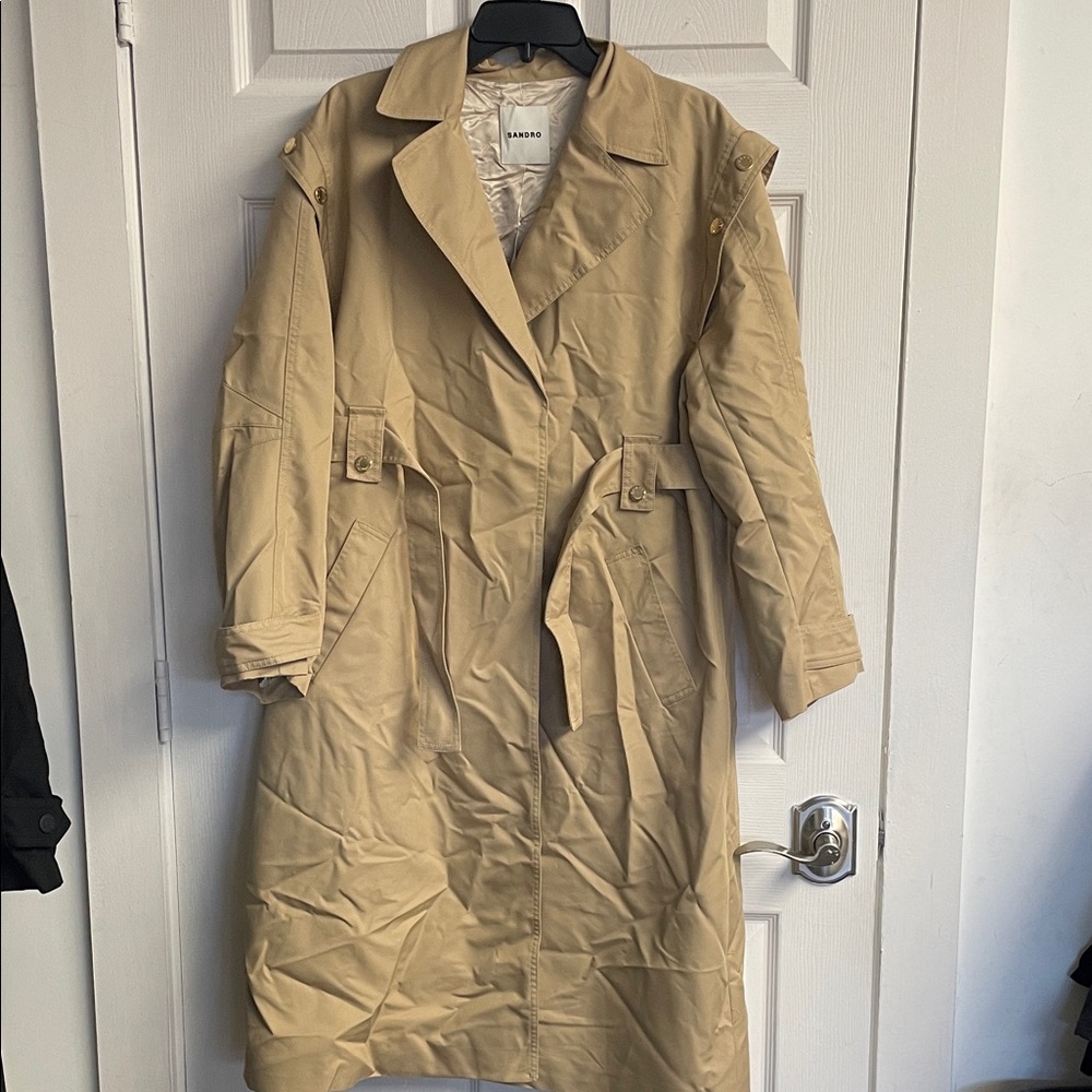 Samuel Belted Button-Detailed Cotton Blend Gabardine Trench Coat - Picture 4 of 6